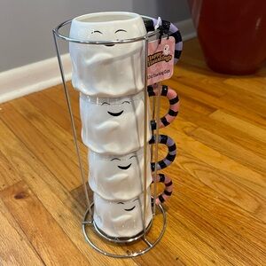 NWT Happy Hauntings Ghost Stacking Mug Set of 4